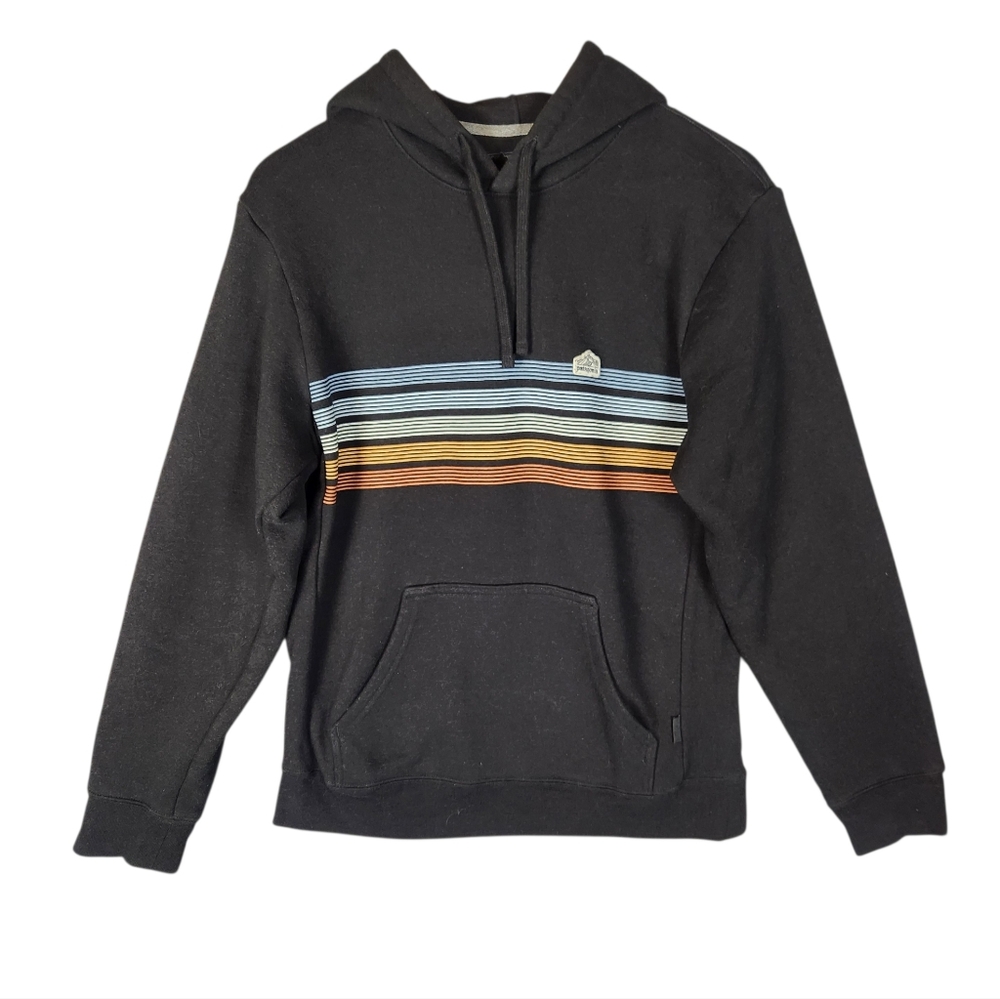 Patagonia Fitz Roy Horizons Uprisal Hoodie Black Striped Unisex Small-Medium